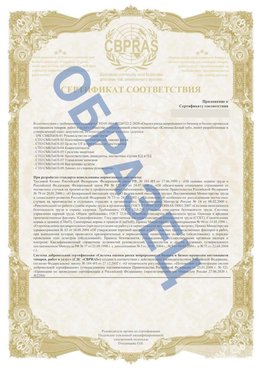 Образец Приложение к СТО 01.064.00220722.2-2020 Ейск Сертификат СТО 01.064.00220722.2-2020 
